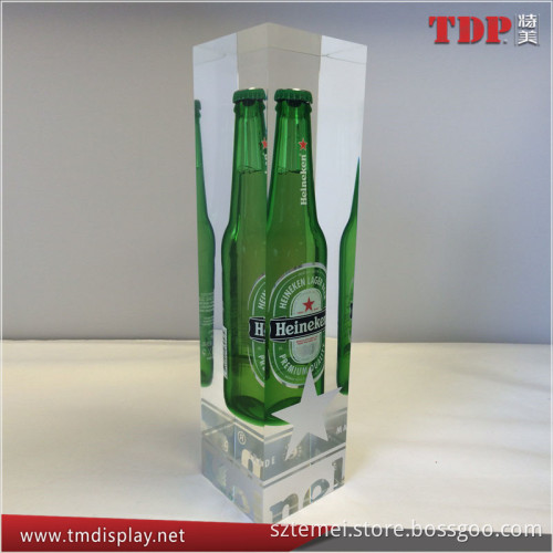 embedding beer bottle acrylic resin